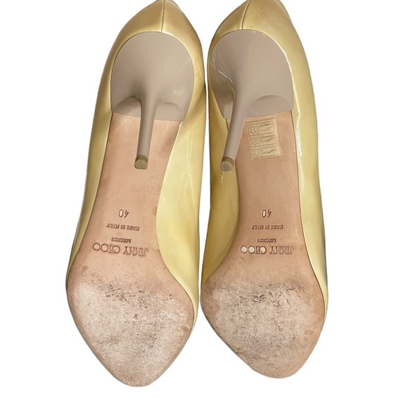 Jimmy Choo Light Mustard Patent Leather Pumps Size 40 (10 USA) - Picture 13 of 14